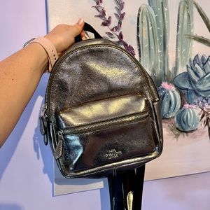 COACH Metallic Mini Backpack